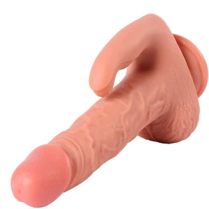 SHEQU - HAYDEN DILDO I STYMULATOR ÅECHTACZKI Z WIBRACJÄ I PILOTEM 16 CM